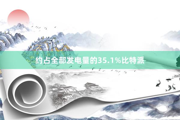 约占全部发电量的35.1%比特派