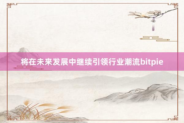 将在未来发展中继续引领行业潮流bitpie