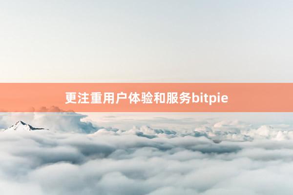 更注重用户体验和服务bitpie