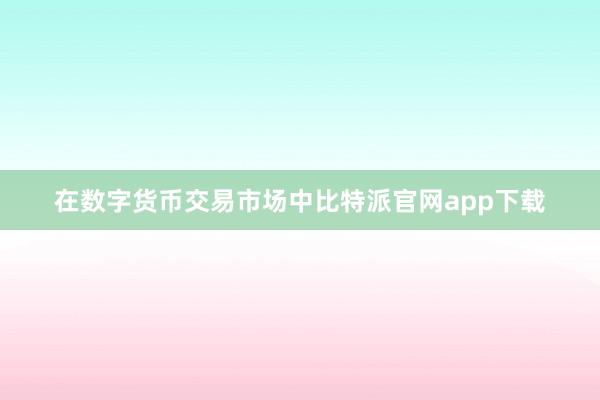 在数字货币交易市场中比特派官网app下载