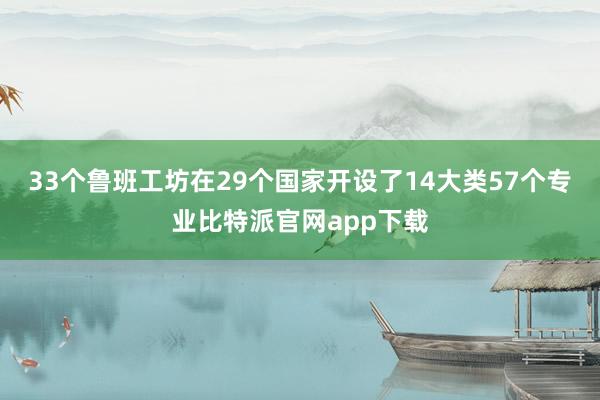 33个鲁班工坊在29个国家开设了14大类57个专业比特派官网app下载