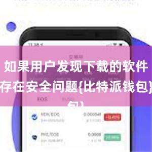 如果用户发现下载的软件存在安全问题{比特派钱包}