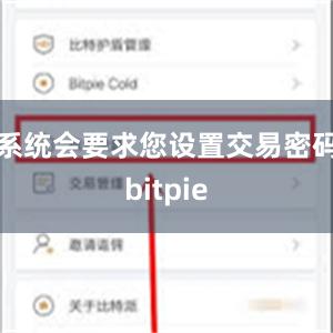 系统会要求您设置交易密码bitpie