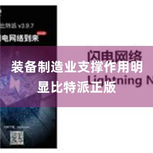 装备制造业支撑作用明显比特派正版