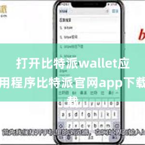 打开比特派wallet应用程序比特派官网app下载