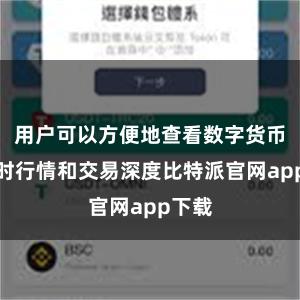 用户可以方便地查看数字货币的实时行情和交易深度比特派官网app下载